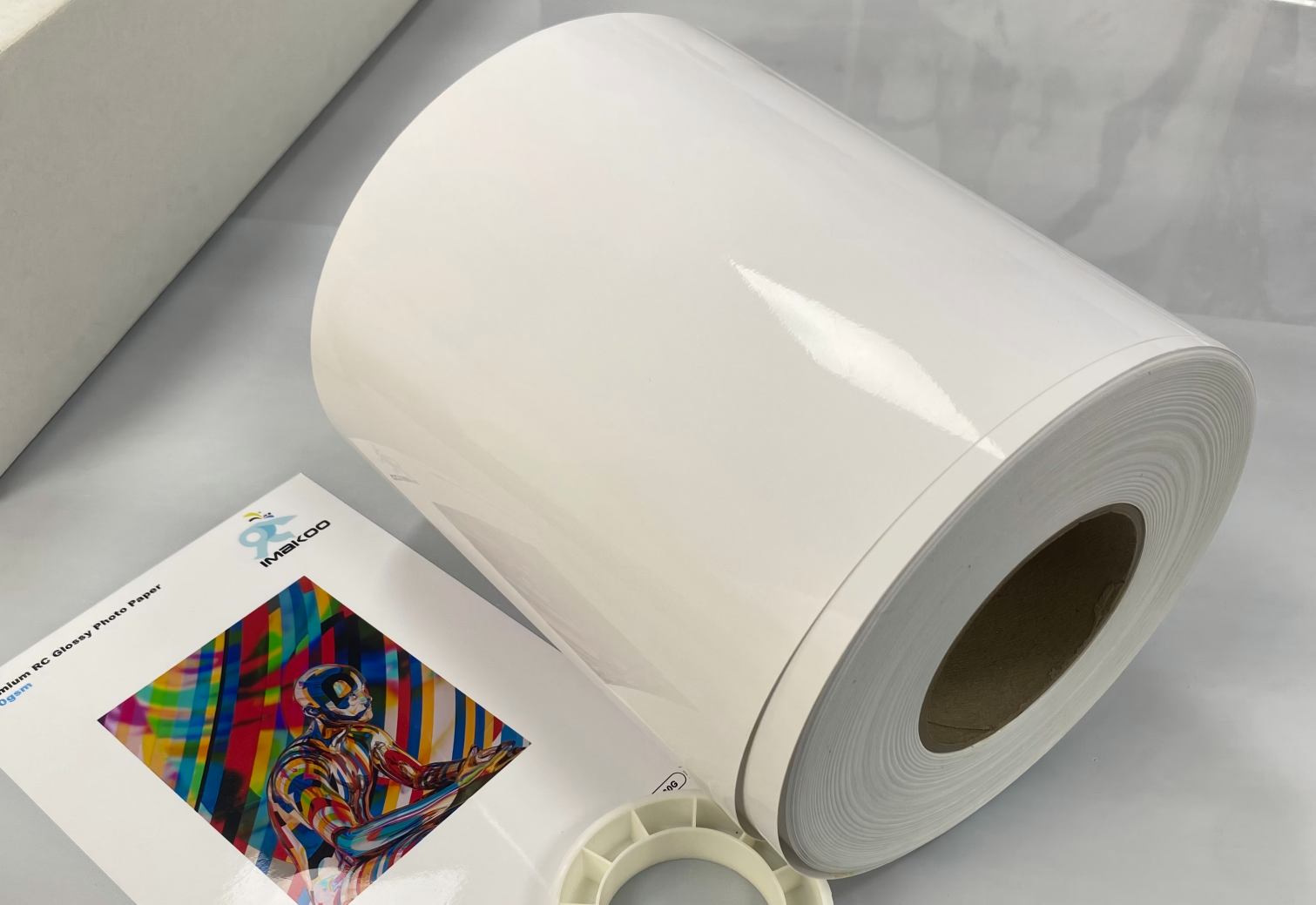 Rollo de papel seco brillante para inyección de tinta para Minilab